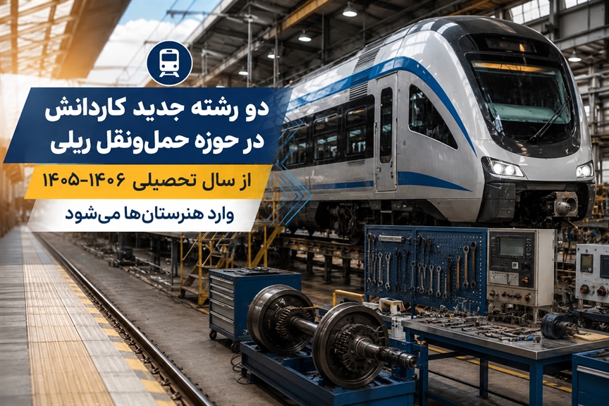 دو رشته جدید کاردانش در حوزه حمل‌ونقل ریلی از سال تحصیلی ۱۴۰۶-۱۴۰۵ وارد هنرستان‌ها می‌شود